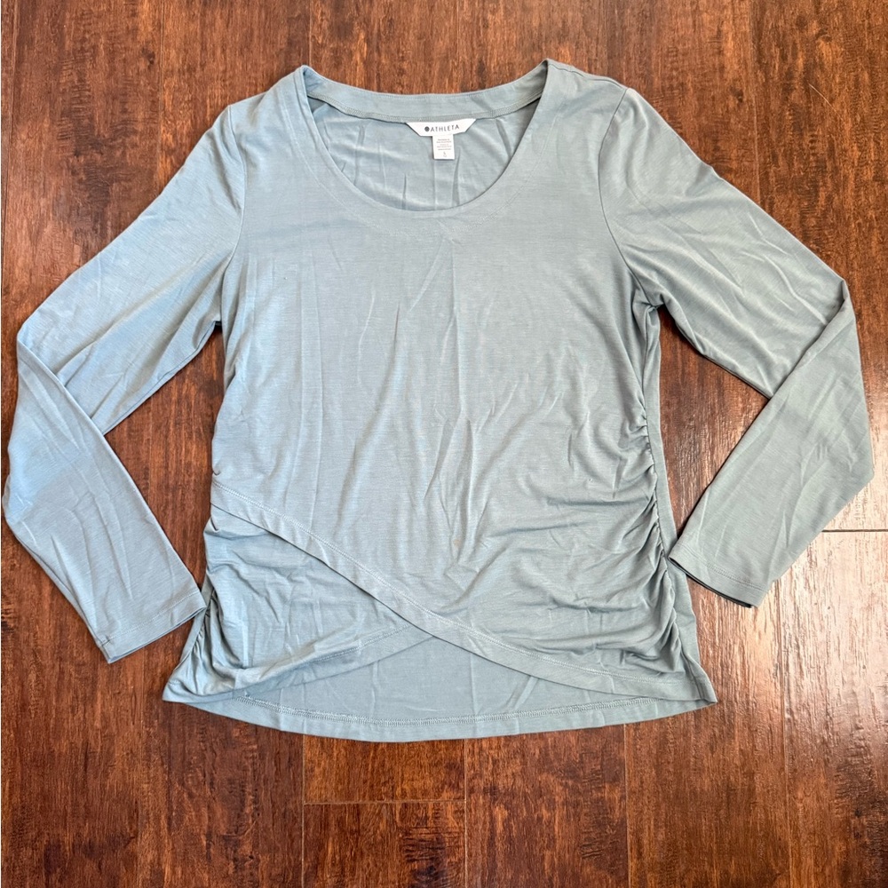 Athleta Long Sleeve Top - Soft Gray